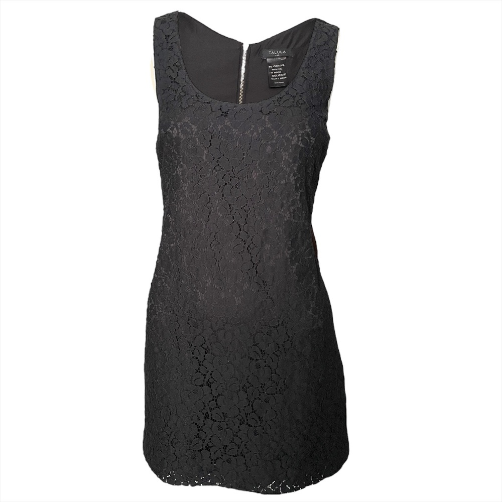ARITZIA TALULA Cotton + Nylon Black Lace Mini dress LBD